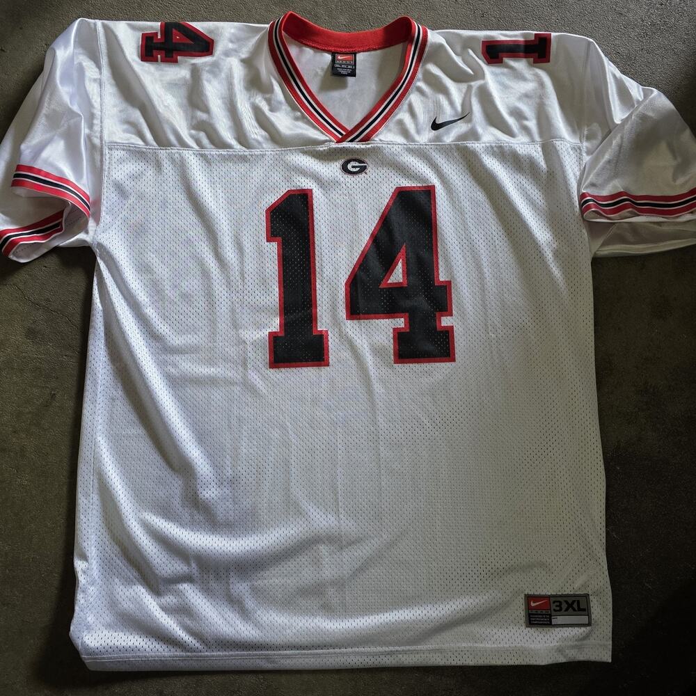 Nike Team Georgia Bulldogs Jersey Men's 3XL White Mesh Football Authentic NCAA